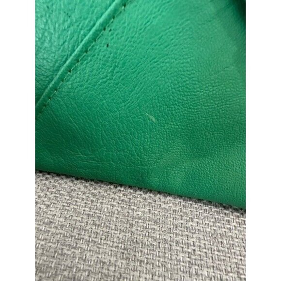 ASOS Design Clutch Envelope Fold Over Green With Metallic Gold Rectangle See - Picture 5 of 12